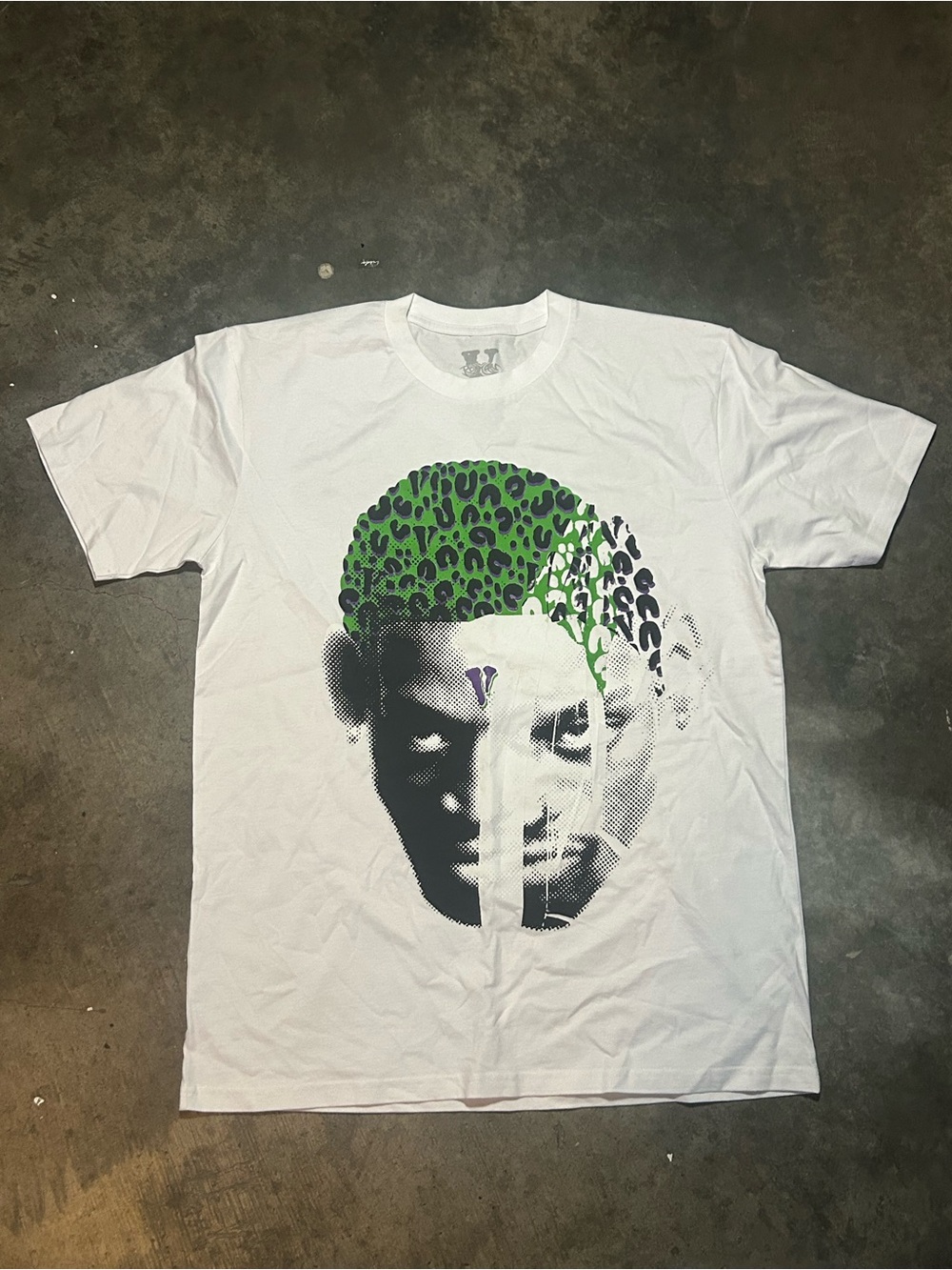 VLONE x RODMAN - Cheetah Print Graphic Short Sleeve Tee *MISPRINT*